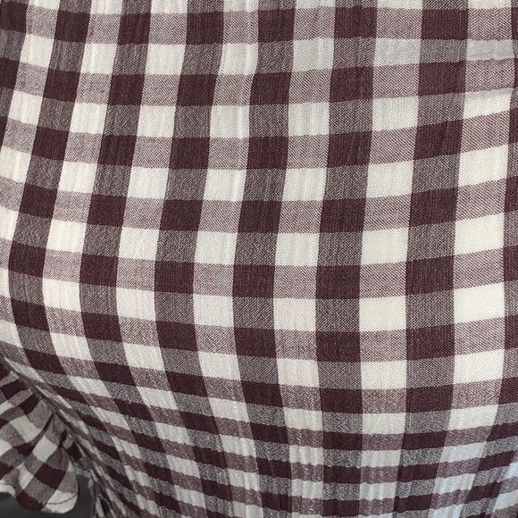 TopShop Brown & White Gingham Sleeveless Dress 60 - Picture 8 of 13